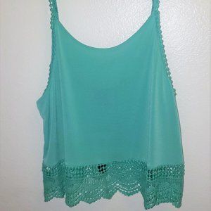 Mason + Mackenzie Turquoise Spaghetti Strap Top
